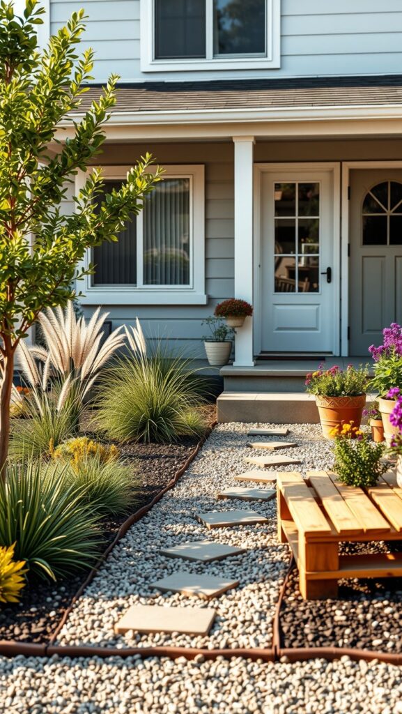 Aménagement devant maison pas cher : astuces simples 2 Aménagement devant maison pas cher : astuces simples