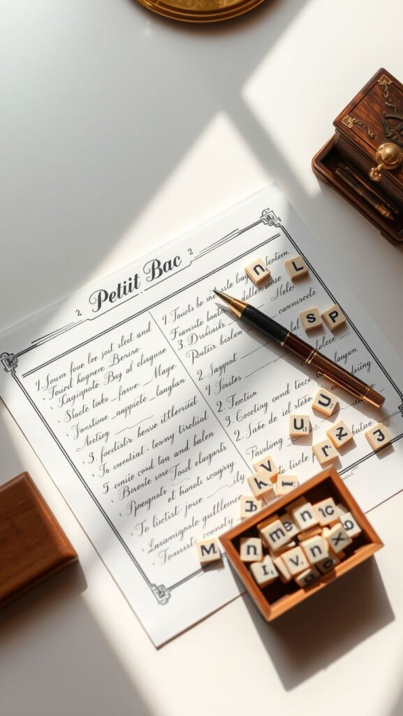 Petit bac : un jeu de société amusant et créatif