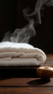Serviette chaude : confort et détente assurés