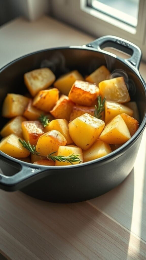 Cuisson pomme de terre en cocotte : le guide des temps parfaits